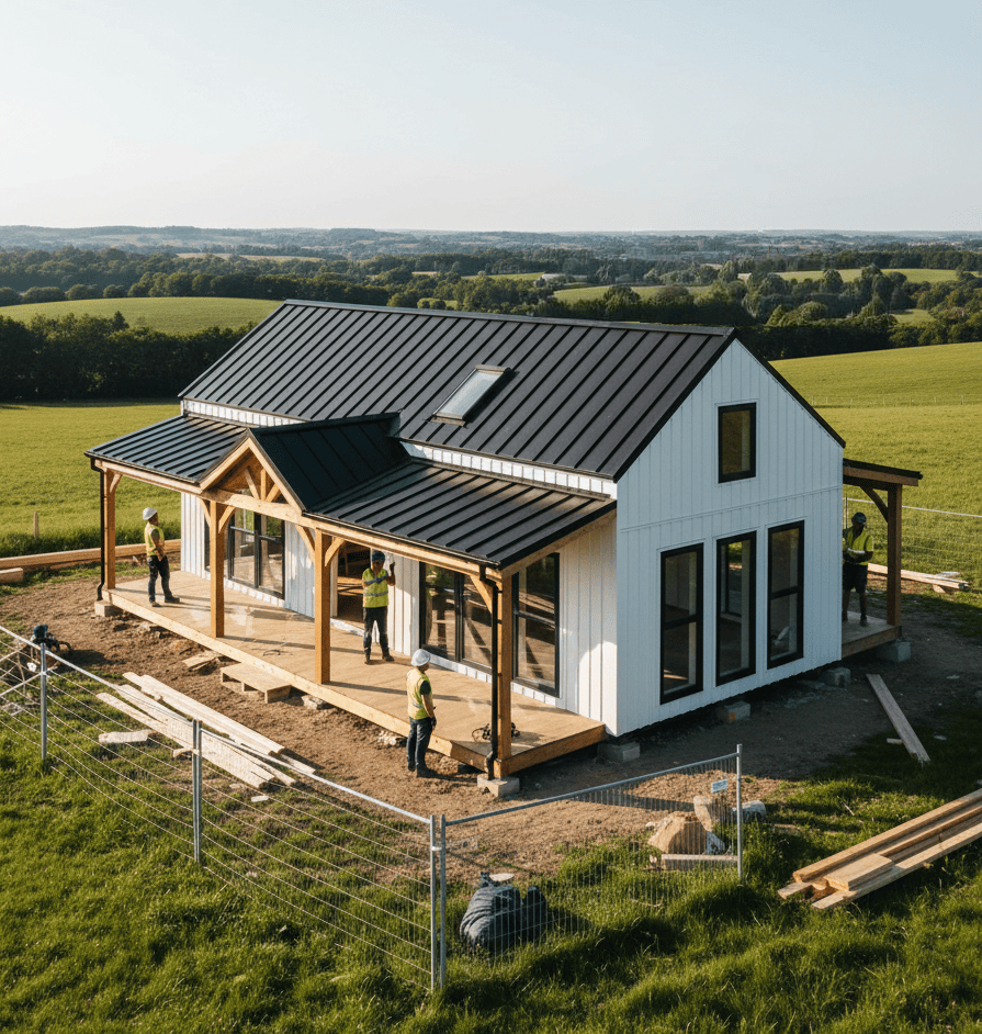 modern prefabricated farmhouse